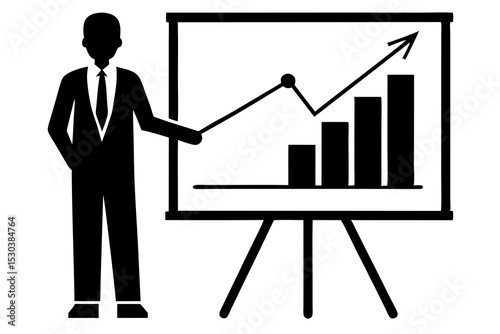 business man with graph