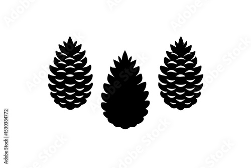 pine cones isolated on white