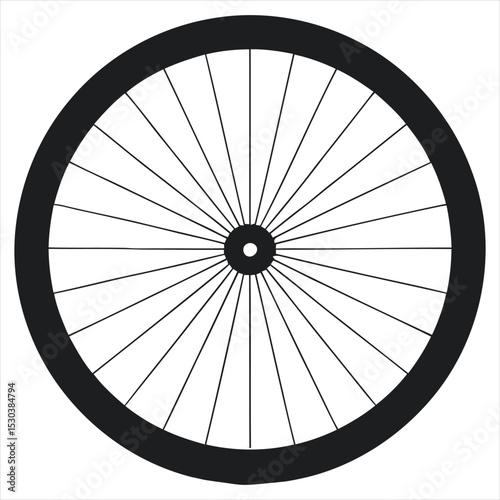 bicycle wheel isolated on white