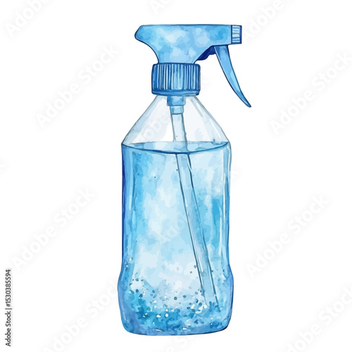 Disinfectant, watercolor painting vector, isolated on a white background.