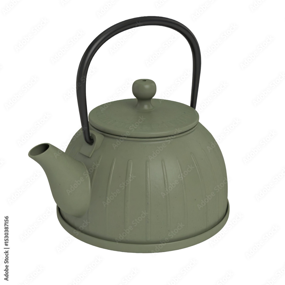 Tea Pot Icon Representing Beverage Container, Hot Drink, and Kitchenware Utensil Isolated on White Background Tea Pot Icon Representing Beverage Container, Hot Drink, and Kitchenware Utensil Isolated on White Background