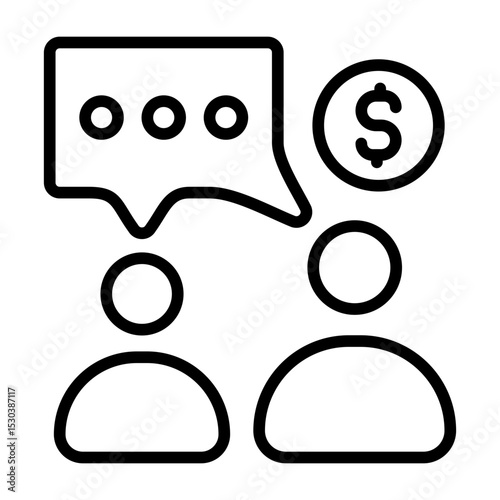 Negotiation Modern Outline Style Icon