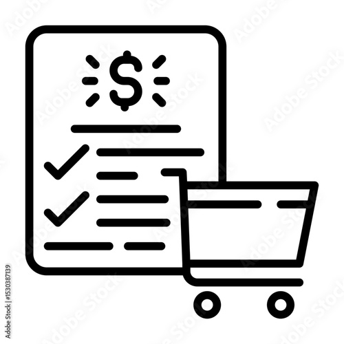 Purchase Order Modern Outline Style Icon