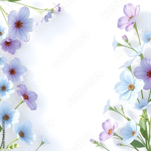 floral frame with flowers
