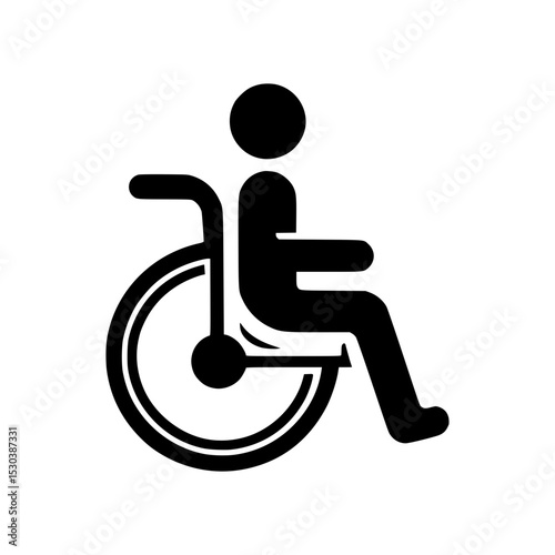 Person in wheelchair accessibility icon