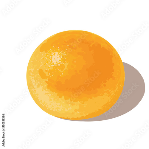 Chubby Pineapple Tart. Cute Round Malaysian Cookie Vector Illustration