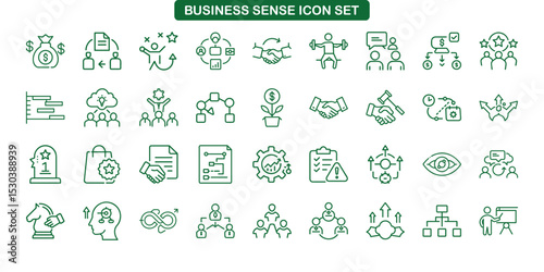 
Effective Business Sense Icon Set Collection