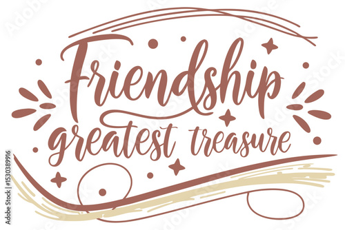 Expressive handwritten typography design loyal friendship