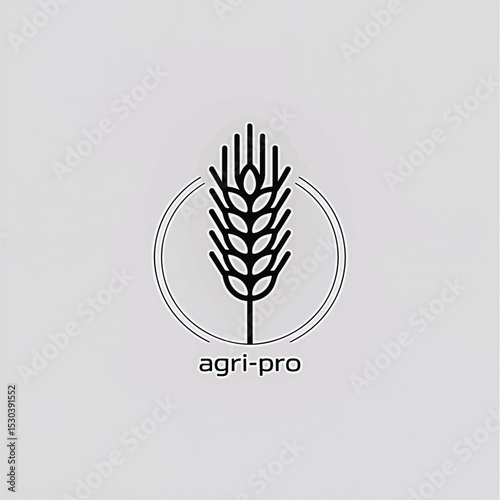 Minimalist Wheat Icon A Vector Line Illustration for Agriculture