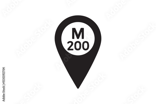 Elevation Marker silhouette vector with white background