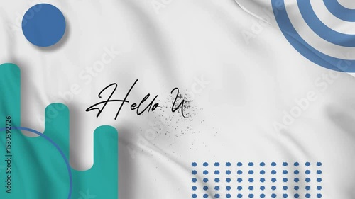 Hello Welcome text animation ,templates for poster, cover, banner, social media