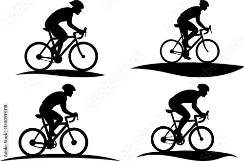cyclist pedaling on coastal road at sunset (1).eps