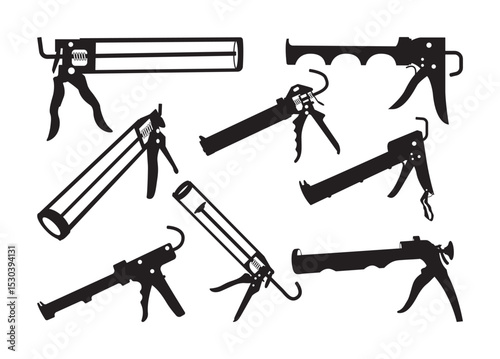 Caulk Gun vector, Caulk Gun Clipart, Caulk Gun silhouette