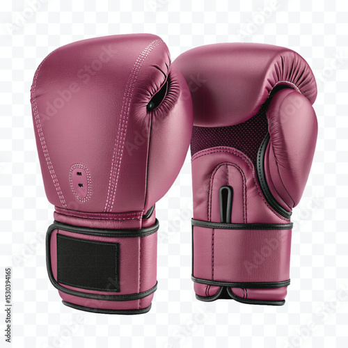 realistic 3d boxing gloves  front and back view in different color style  isolated on transparent background