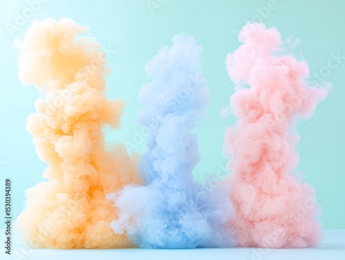 Pastel Color Smoke Clouds Abstract Background