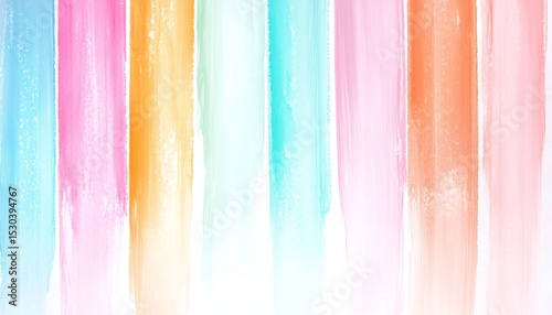 Pastel Color Vertical Stripes Watercolor Abstract Background