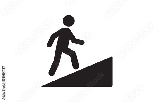 Ramp Access silhouette vector with white background