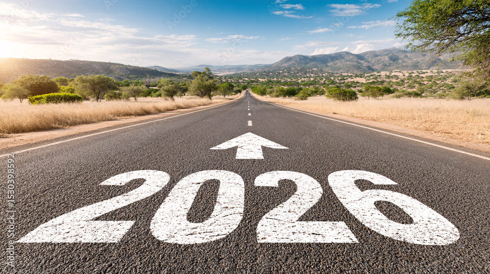 custom made wallpaper toronto digitalhappy new year, new year's eve, silvester, new year, celebration greeting card, new year card - Year 2026 in sparkler font and firework fireworks pyrotechnic, isolated on black night sky background	