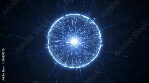 Abstract sphere radiating light