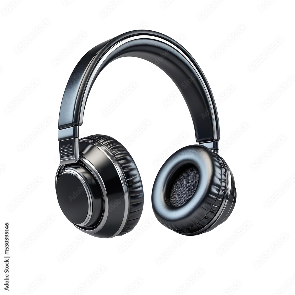 Sleek Headphones Music Experience Technology Innovation Audio Sound on transparent background Sleek Headphones Music Experience Technology Innovation Audio Sound on transparent background