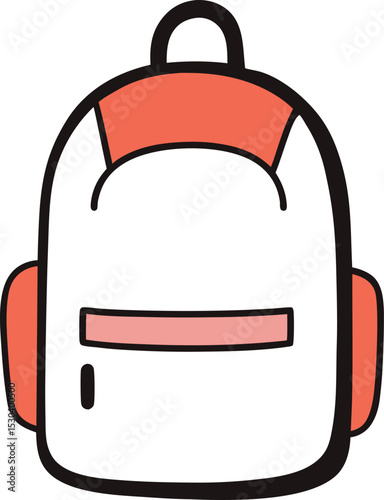 Cute cartoon backpack illustration for kids