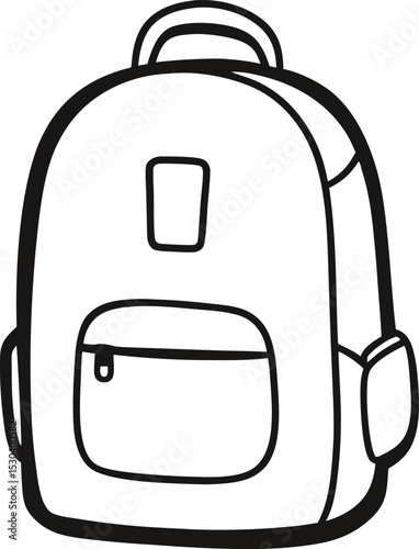 Simple line drawing of a backpack