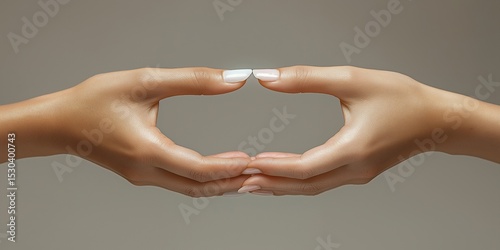 Caring hands showing awareness mockup support community social cause charity activism togetherness AI generated art
