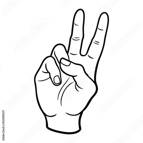 Gesture Line Art of Hands in Minimalist Design