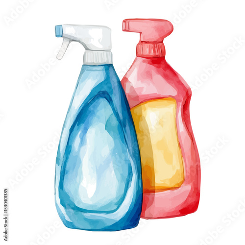 Detergent, watercolor painting vector, isolated on a white background.