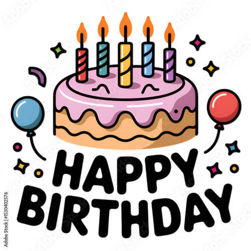birthday cake with candles