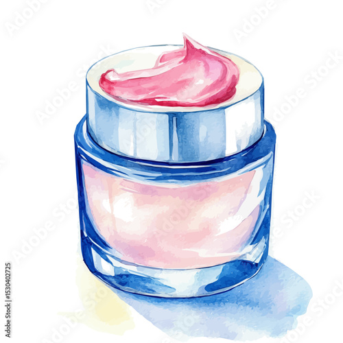 watercolor vector of Depilatory Gel, isolated on a white background.
