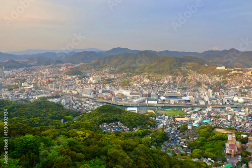 長崎市街地・街並み・稲佐山からの眺望（長崎県・長崎市）