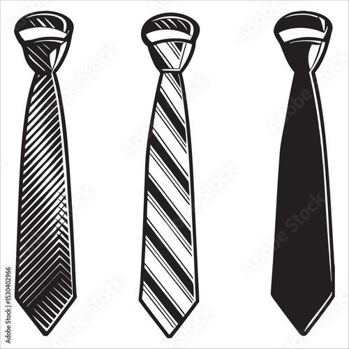 Classic Necktie Designs Elegant Stripes and Solid