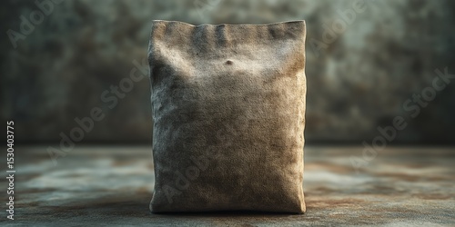 Cement bag mockup building material industrial packaging heavy duty bagged concrete construction AI generated art