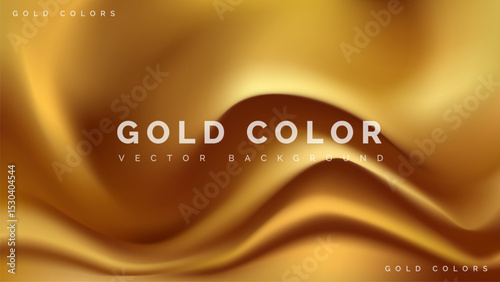 Rich gold abstract waves with a glossy effect, perfect for modern web designs, book covers, and promotional banners