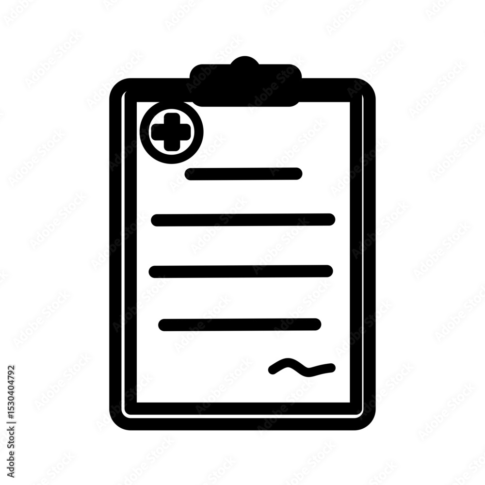 Illustration of medical health report clip board in vector doodle line art style. High resolution and editable icon perfect for sticker, journal, symbol, logo, design element or poster in hospital Illustration of medical health report clip board in vector doodle line art style. High resolution and editable icon perfect for sticker, journal, symbol, logo, design element or poster in hospital