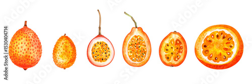 A vibrant collection of various exotic fruits showcasing their unique shapes and colors.