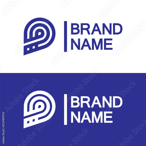 Letter p water drop logo design, Initial Letter P with Droplet water logo design concept