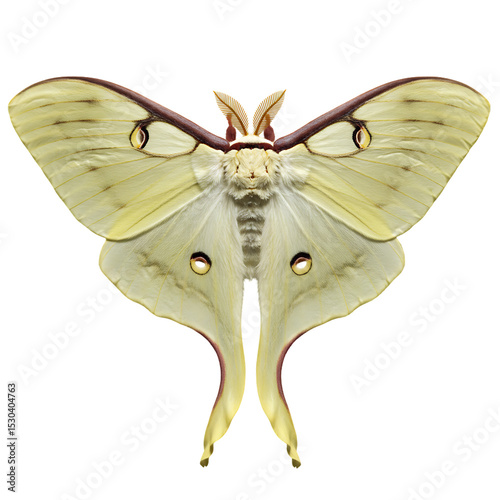 Luna Moth: Detailed Close-Up of Pale Green Insect