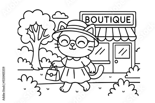 Hand Draw Cute Animal, Kawaii, Page Coloring For Kids, Mermaid, Sea, Forest, doctor, teacher, student, police, traditional clothing, Coloring Book Illustrations 