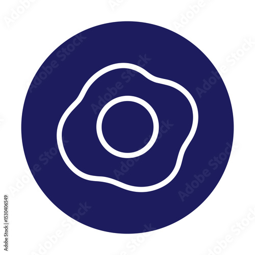 Minimalist fried egg icon design. Icon symbol illustration