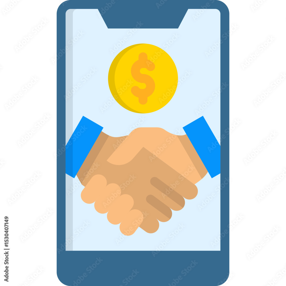 Mobile Business Icon Mobile Business Icon