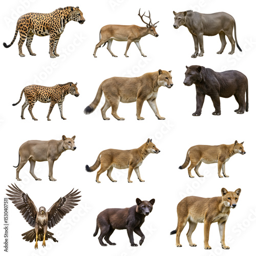 Fototapeta Naklejka Na Ścianę i Meble -  Extinct and Endangered Animals: A Visual Guide