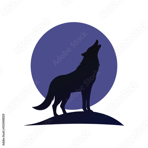 wolf howling at the moon