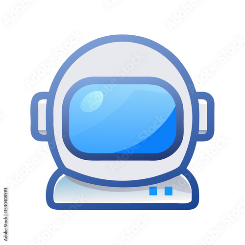Astronaut helmet icon space exploration design element