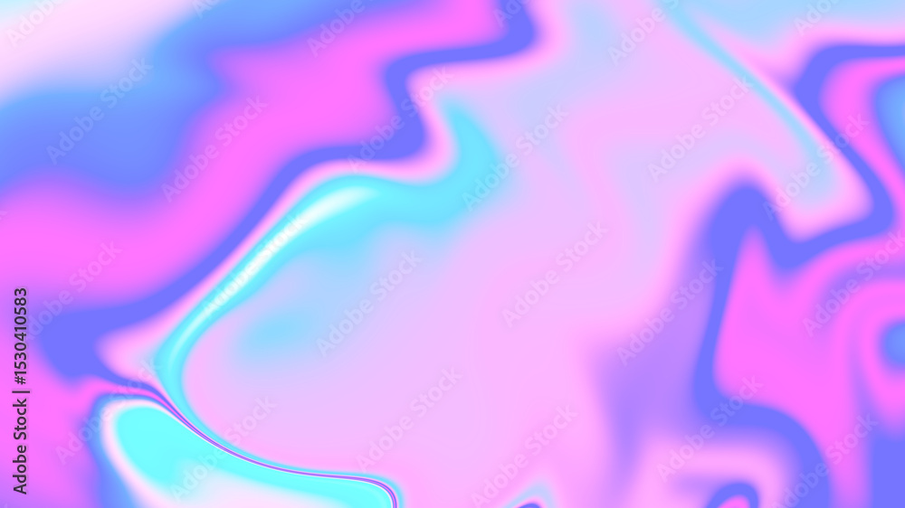 Fototapeta premium Abstract Holographic Wave – Fluid Gradient Psychedelic Background