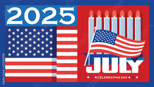 4th of july vector illustration