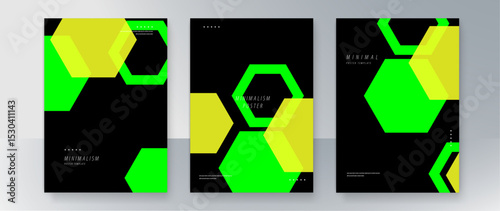 Abstract Geometric Minimalist Poster Design in Vibrant Multicolors