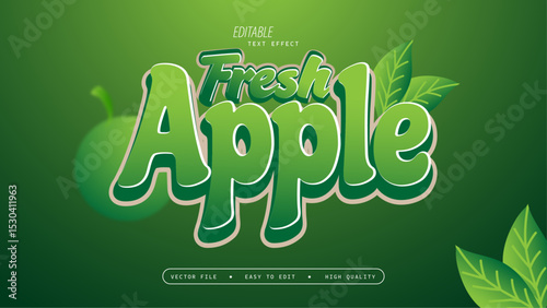 Fresh Apple Green Text Effect for Graphic Design