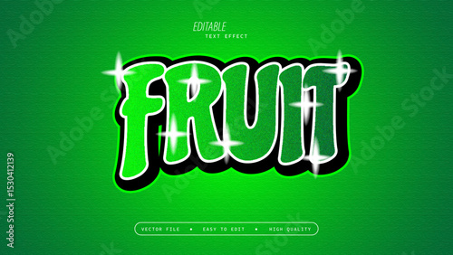 Fruit Green Sparkling Text Effect for Graphic Design